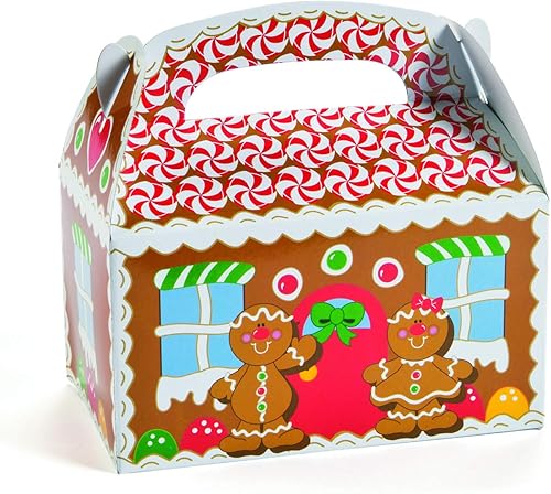 Fun Express Cajas para golosinas con forma de casa de jengibre, Multicolor