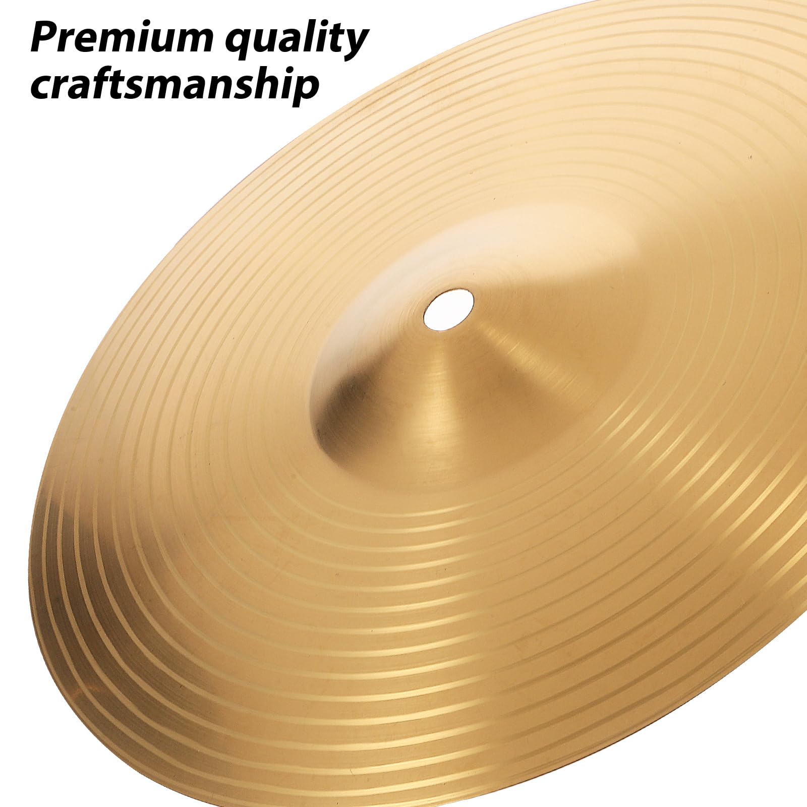 Vaguelly 10 piatti Splash + supporto per bacino in acciaio Edeal, batteria Cymbal Set Up