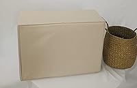 Vista 6 de Contenedor de almacenamiento para estantes, cestas rectangulares para armario, caja plegable con asas, color beige, cestas de estante, cajas