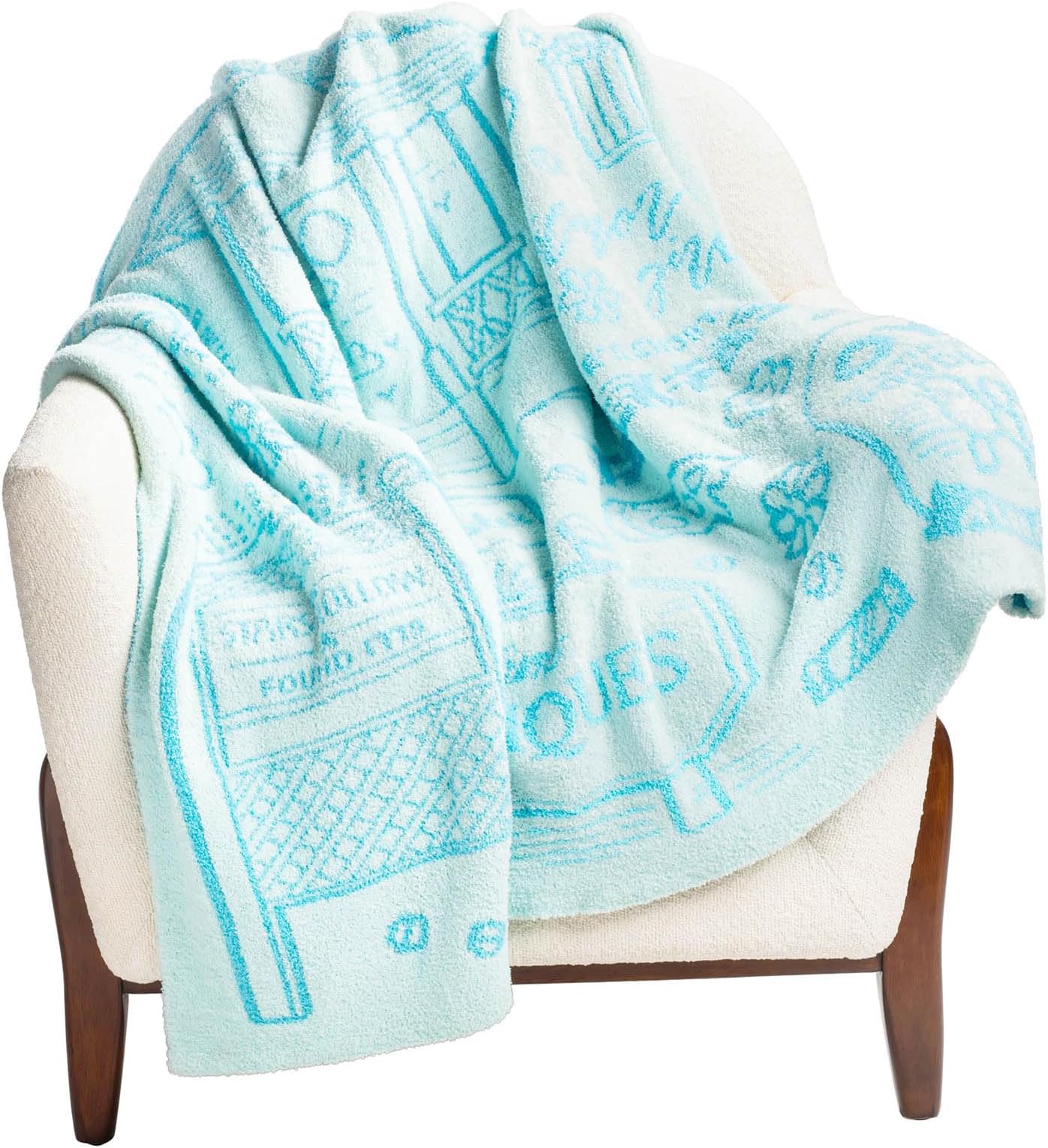 Gilmore Girls Feather Knit Fluffy Throw Blanket - Stars Hallow Fuzzy Blanket Measures 50 x 60 inch - Super Soft Lightweight Bedding