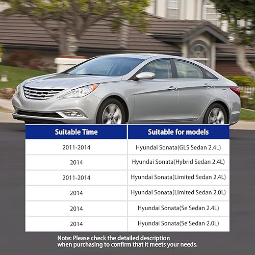 Miniatura 2 de Kit de suspensión Brazos de control Rótulas de acoplamiento de reemplazo para Hyundai Sonata Limited L4 2.4L GLS 2011-2014