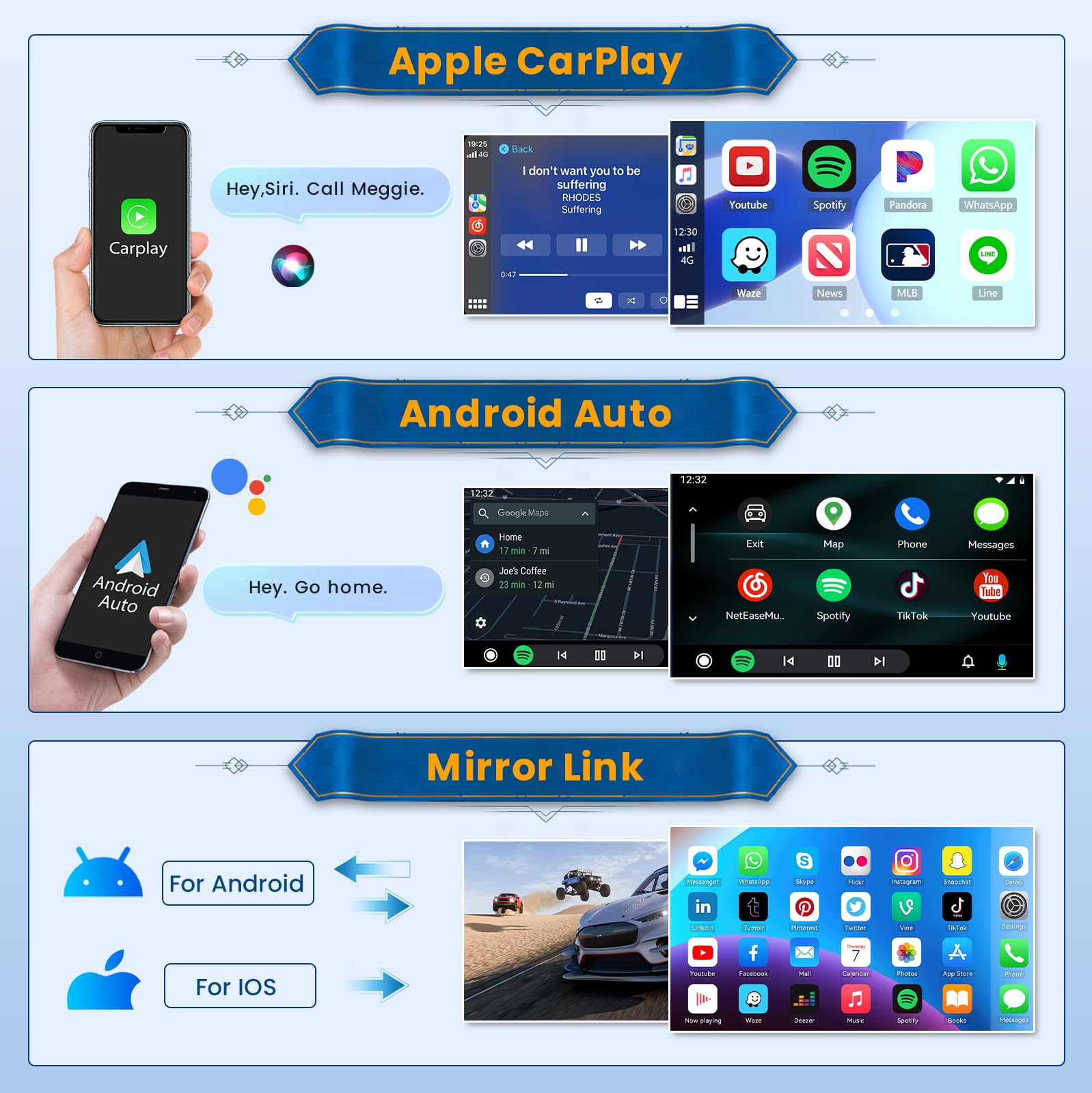 Inefala 2+64G Android 15 Radio para Pantalla Mercedes-Benz Smart Fortwo 2005-2010, Pantalla Coche Táctil de 9'' con Inalámbrico CarPlay y Android Auto, con Navegación GPS Mirror Link BT RDS Wi-Fi