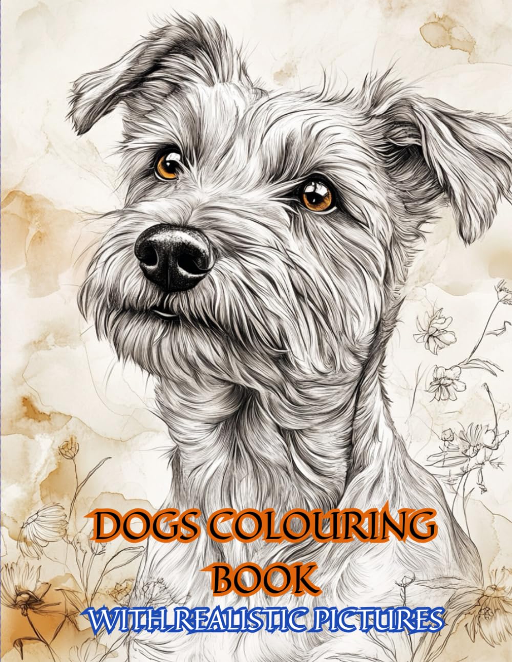 Dogs Themed Adult Colouring Book Stress Relief Colouring 80 Pages