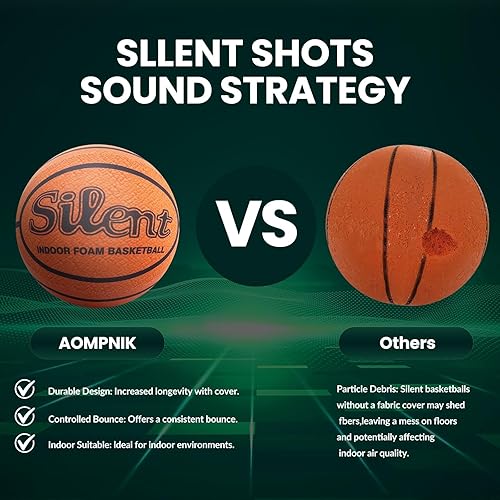 Miniatura 3 de Baloncesto silencioso tamaño 7 - Bola de baloncesto silenciosa de ensueño ranurado, bola de interior con forma de poliuretano profesional para
