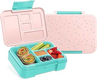 Simple Modern Bento Lunch Box for Kids | BPA Free, Leakproof, Dishwasher Safe | Lunch Container for Girls, Toddlers | Porter Collection | 5 Compartments | Rainbow Speckles