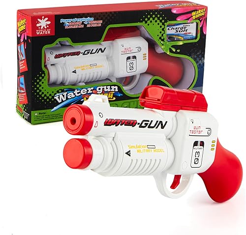 ROUSEWIT Pistola de agua eléctrica de 20 pies, rango de 2.2 fl oz, capacidad súper pistola de agua, piscina de verano, playa, pistola de
