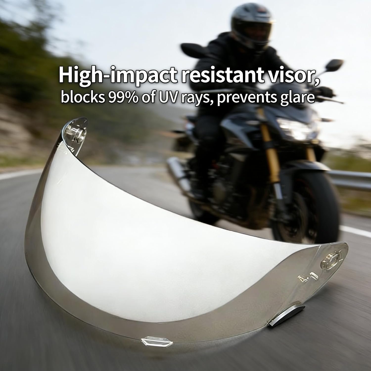 Qualifier Helmet Visor Compatible with Bell Qualifier, Star, Vortex, RS-1, Revolver Helmets Face Shield (Aurora Silver)