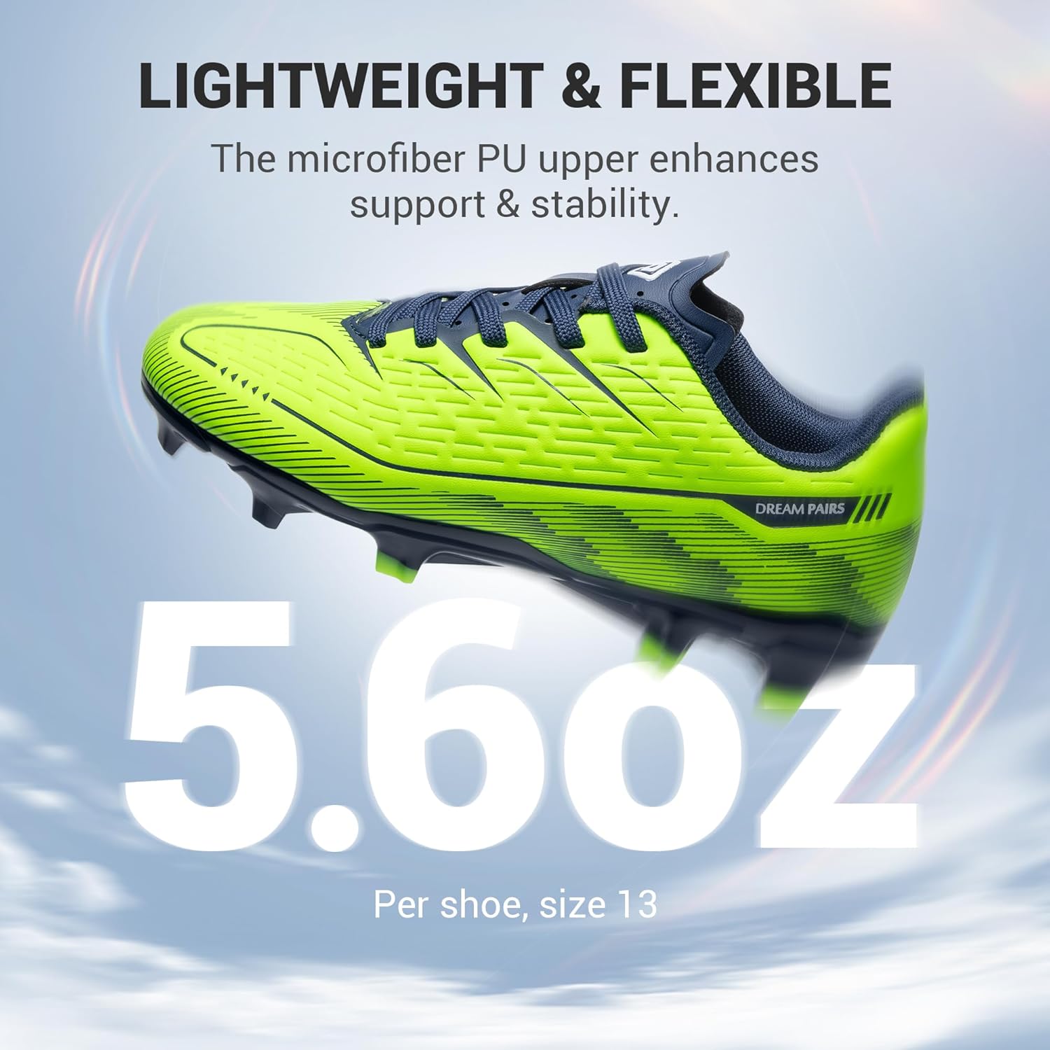 DREAM PAIRS Kids Multi Ground Soccer Cleats with High-Speed Anti-Twist TPU Plate Athletic Football Shoes for Little/Big Kids - Image 5