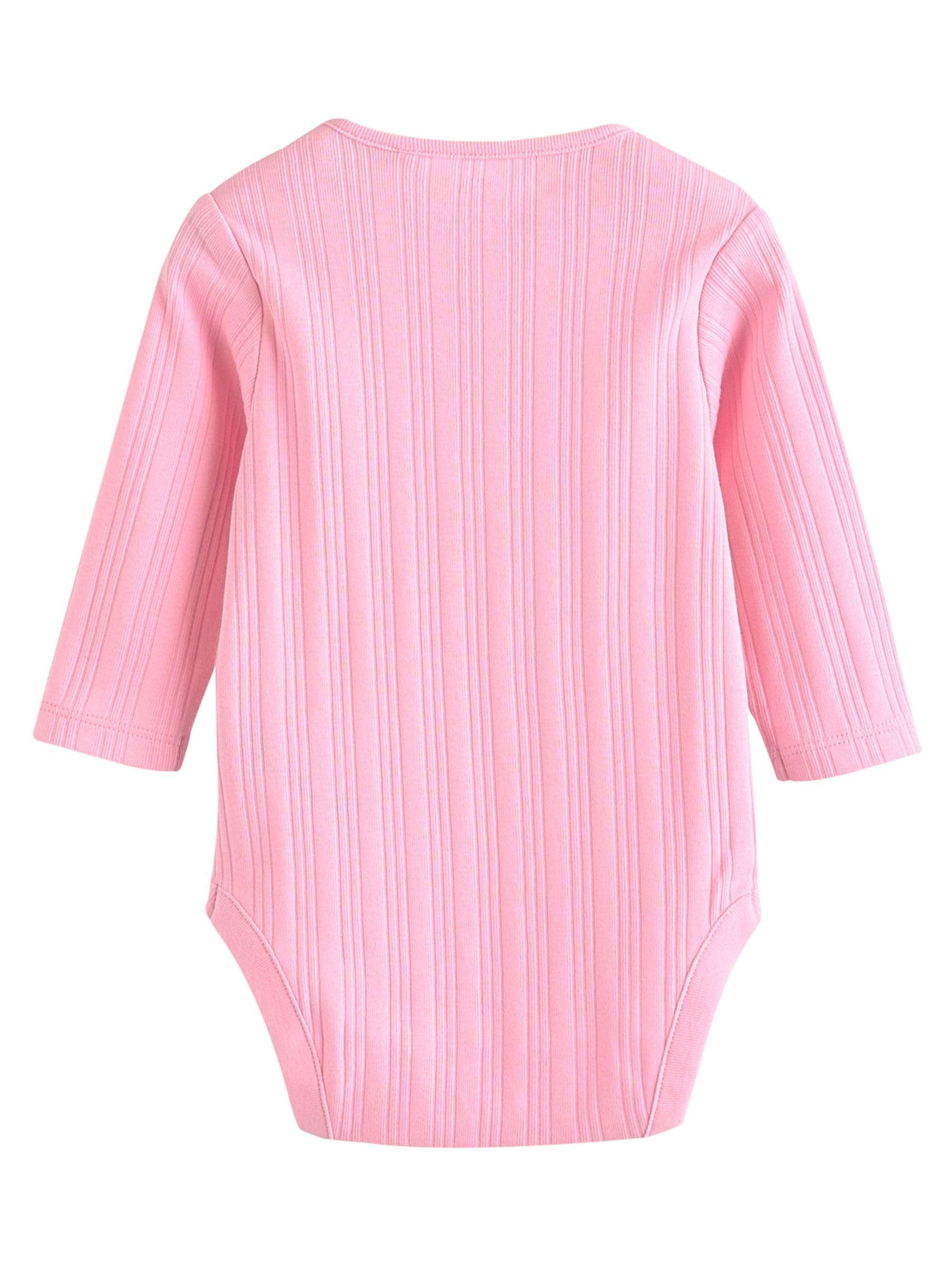 NEXT Bébé fille Body bébé côtelé à manches courtes 100% coton, lot de 5