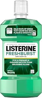 Freshburst Antiseptic Mouthwash for Bad Breath, Kills 99% of Germs That Cause Bad Breath & Fight Plaque & Gingivitis, ADA Accepted Mouthwash, Spearmint, 8.5 Fl. Oz (250 mL)