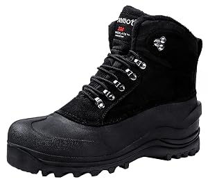 riemot Mens Womens Winter Boots Waterproof Insulated Snow Shoes for Outdoor Hiking Skiing Warm Lightweight Anti-Slip Ankle Boots