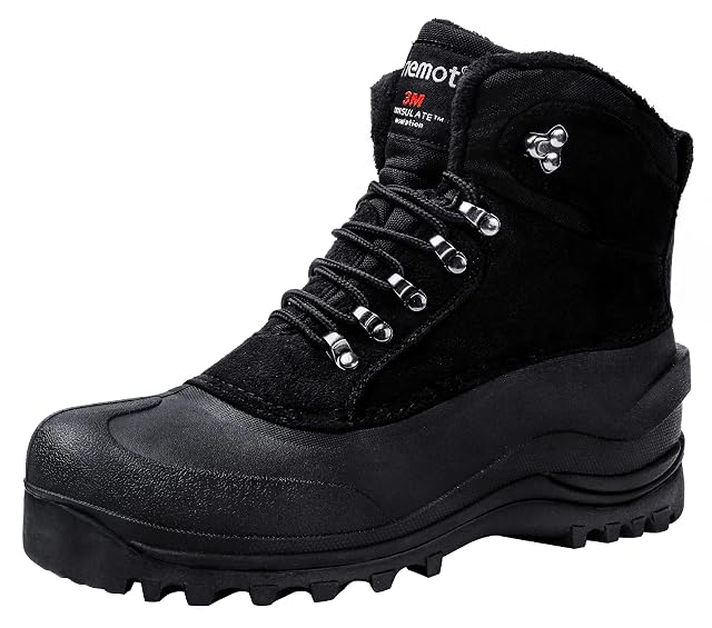 riemot Mens Womens Winter Boots Waterproof Insulated Snow Shoes for Outdoor Hiking Skiing Warm Lightweight Anti-Slip Ankle Boots