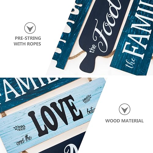 Miniatura 4 de Homoyoyo Decoración de madera para colgar en la pared, decoración de puerta, letrero de bienvenida para dormitorio, arte de pared, letrero de madera