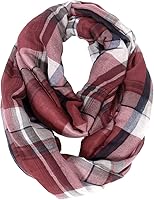 Vista 6 de Bufandas de moda a cuadros y cuadros Infinity de Scarfand's Tartan Blnkt Tartan (Rojo)