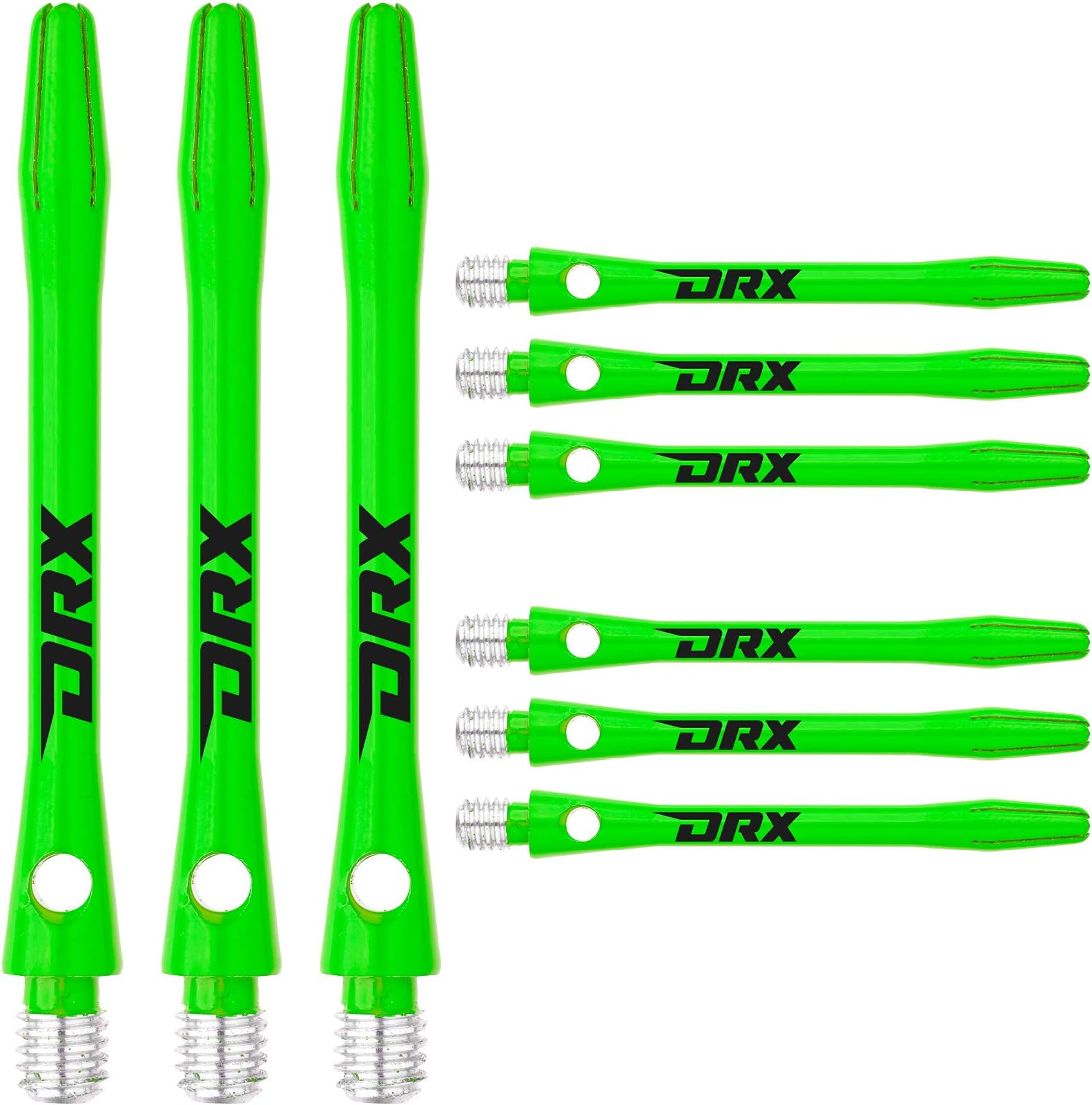 RED DRAGONDRX Coated Aluminium Dart Stems (Shafts) - 2 Sets per Pack (6 Stems in Total)