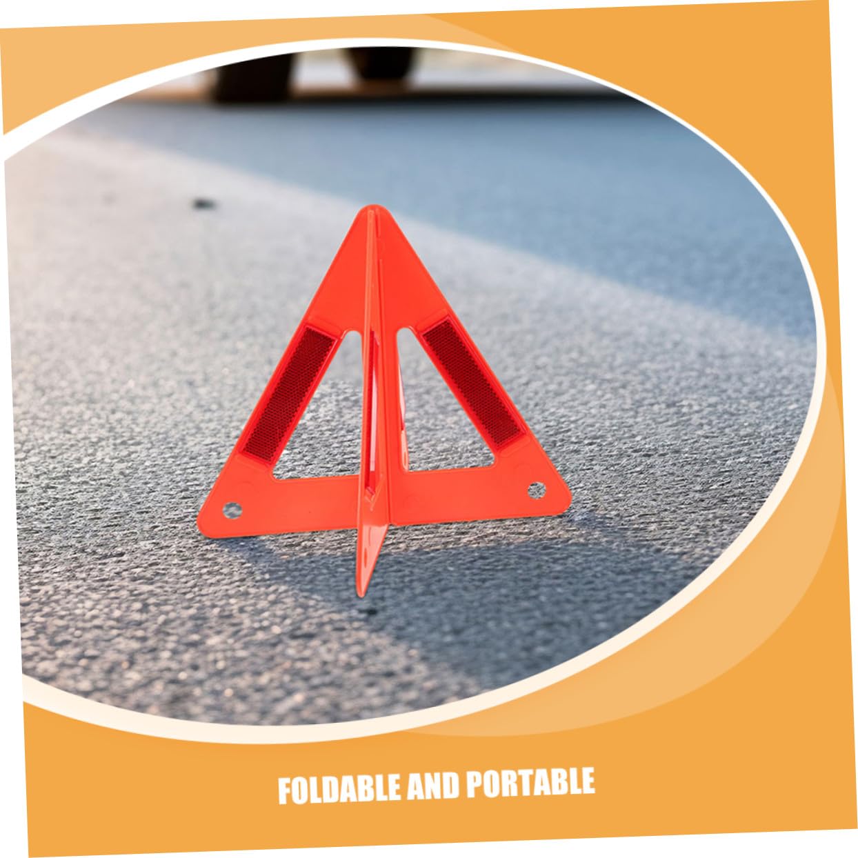Triángulo de Advertencia Reflectante para Coche, 5 Piezas Rojas
