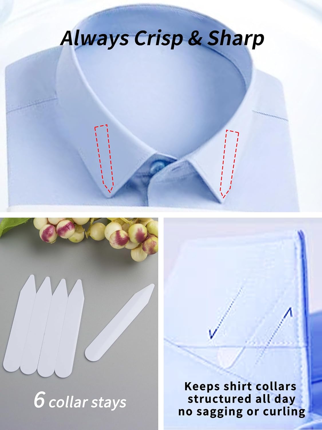 YIZHONG Detachable Collar Faux Shirt Dickie Collars for Women Men - Image 2