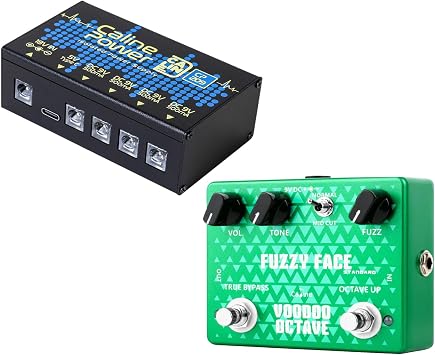 Caline Guitar Pedal Power Supply,9V 500ma Pedal Board Power Supply and Caline CP-53 Voodoo Octave Fuzz Guitar Pedal