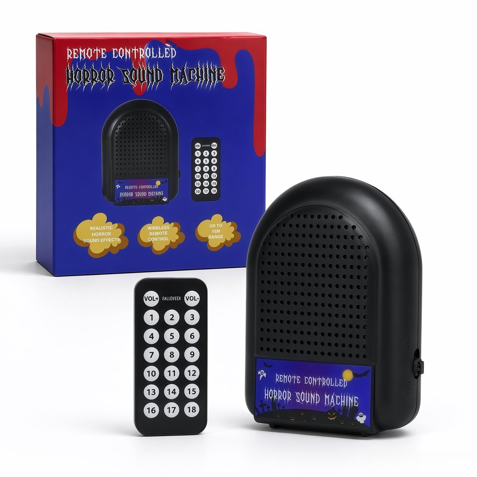 Photo 1 of aibitu Remote-Controlled Horror Sound Machine (Black)