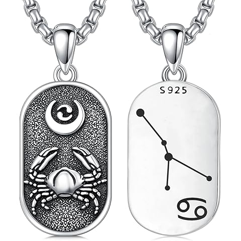 SIMONLY Zodiac Necklace 925 Sterling Silver Constellation Necklace Zodiac Sign Necklaces Horoscope Jewelry Christmas Birthday Astrology Gifts for Women Men Unisex