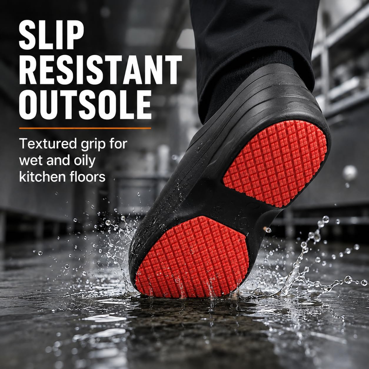 LIPROFE Chef Shoes for Men,Kitchen Shoes for Men,Non Slip Work Shoes for Men Women,Oil & Water Resistant Slip-On Kitchen Work Clogs for Restaurant Nursing Garden