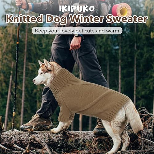 Miniatura 5 de IKIPUKO Suéter XL para perro, ropa de Pitbull para perros extra grandes, suéter cálido para Navidad, ropa para mascotas para labrador retriever,