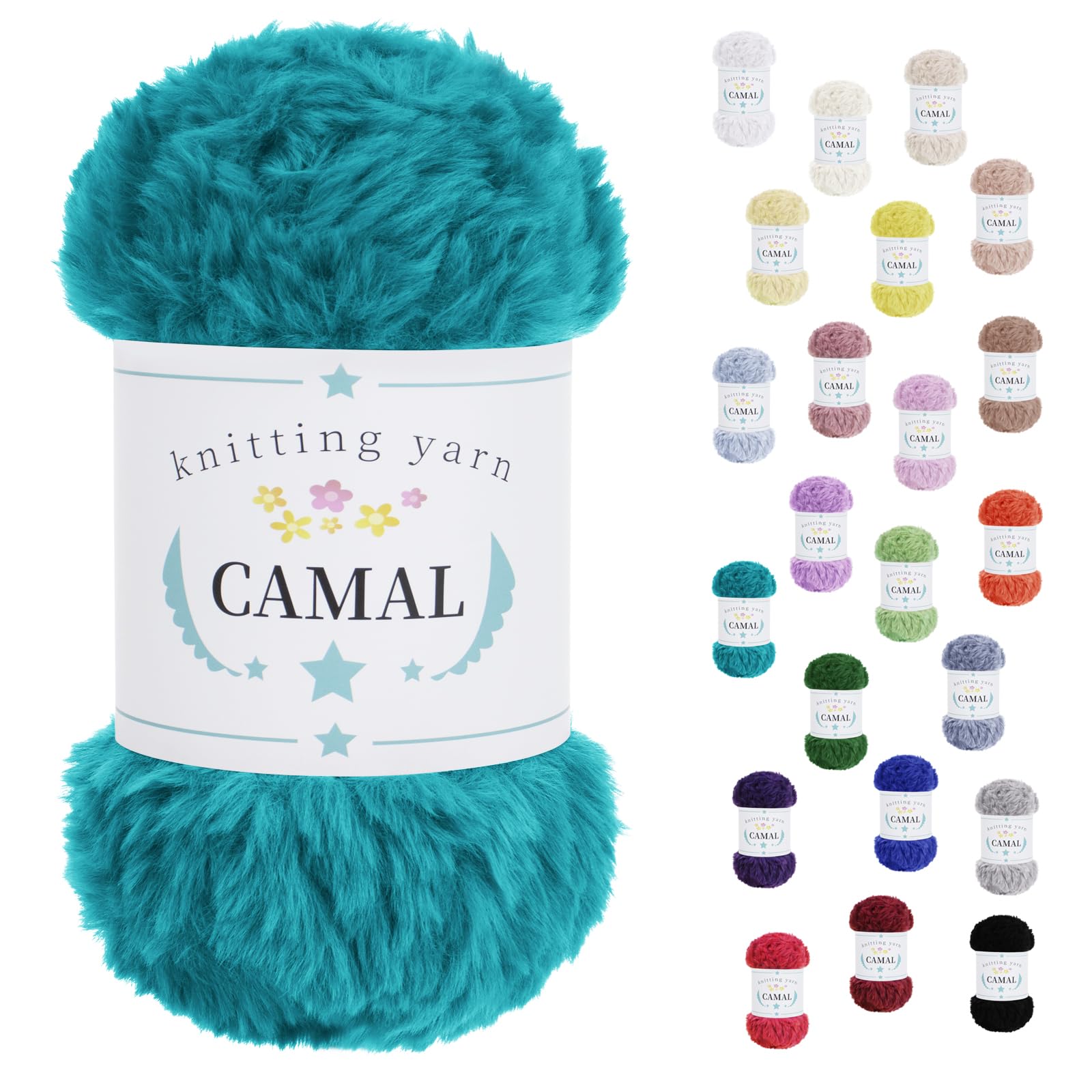 Pelote De Laine 4 X 100g Uiopa - Fil Crochet Grosse Laine Douce Pour Couvertures, Pulls, Écharpes Et Chapeaux (Crème)