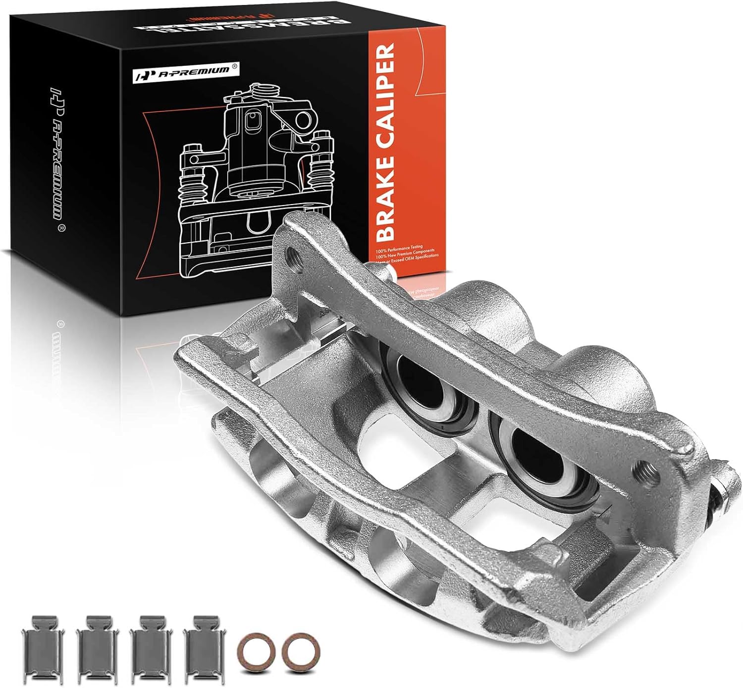 A-Premium Disc Brake Caliper Assembly with Bracket Compatible with Select Dodge and Ram Models - 3500 2011-2018, 4000 2012-2016, Ram 3500 2009-2010 - Rear Right Passenger Side