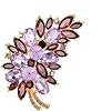 Merdia Created Crystal Fashion Brooch Pin Wedding Feather Brooches for Women | Brooches and Pins for Women | Dress accessories | Fashion Jewelry | Jewelry Pins and Brooches