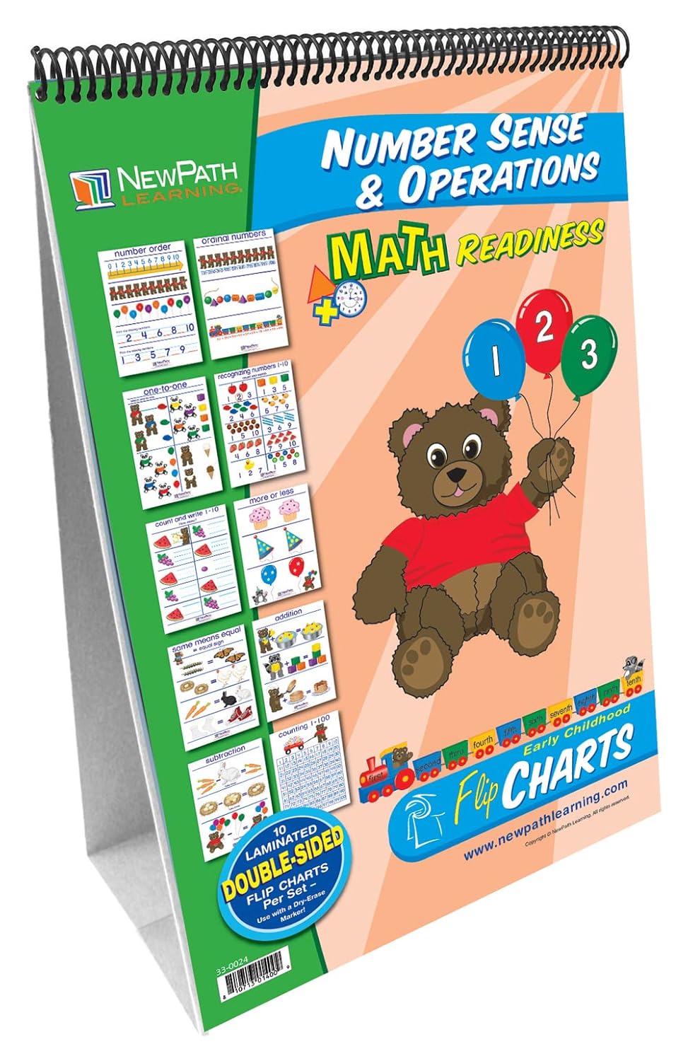 NewPath Learning Number Sense Curriculum Mastery Flip Chart Set, Early Childhood