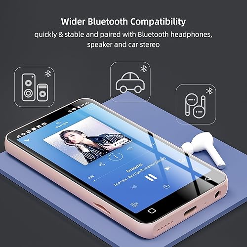 Miniatura 6 de Reproductor MP3 de 80 GB con Bluetooth y WiFi, reproductor MP3 MP4 con Spotify, Spotify Kids, reproductor de música de 4 pulgadas con Pandora,