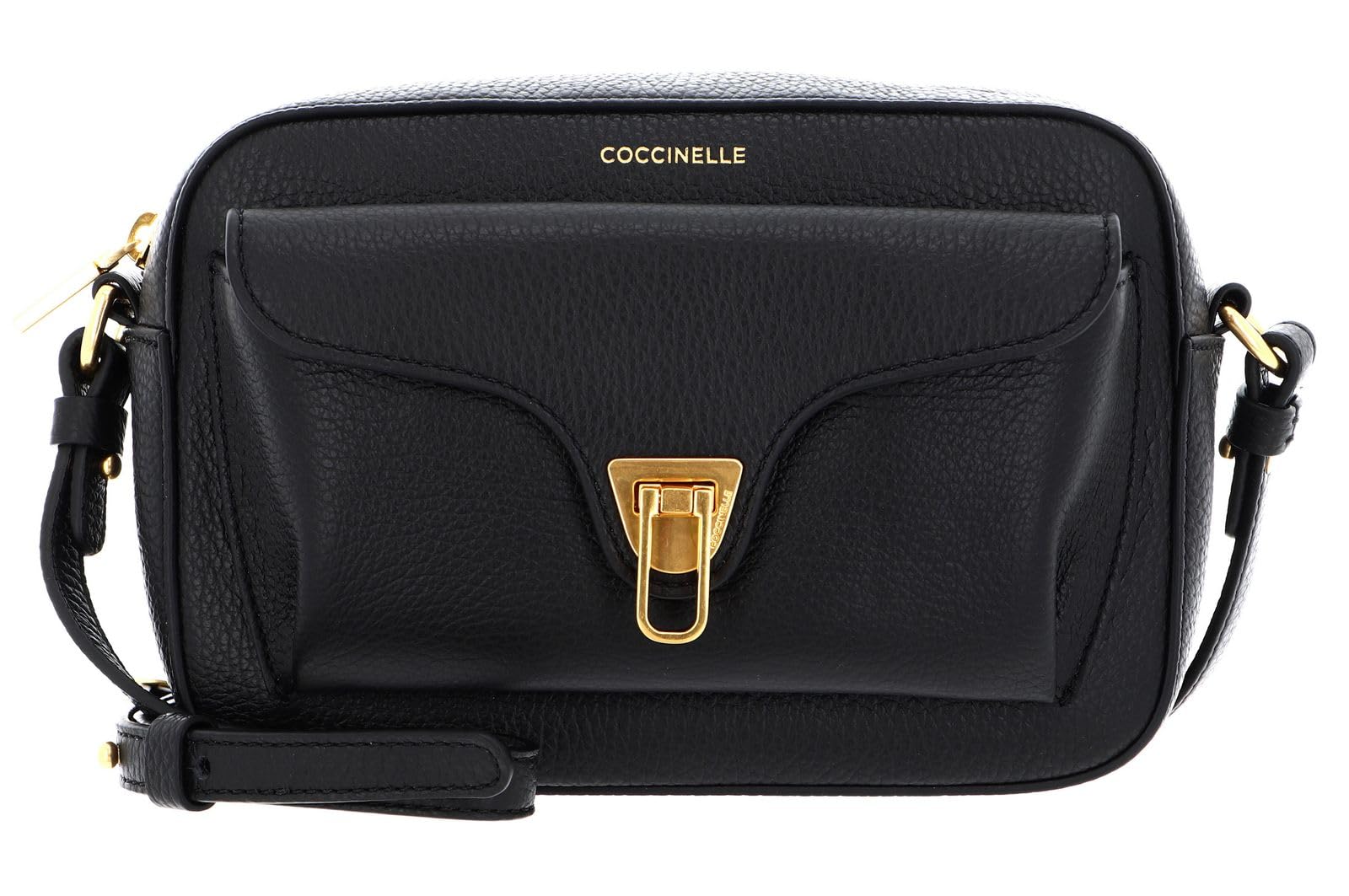 Coccinelle Umhängetasche taupe / Schwarz – Umhängetasche