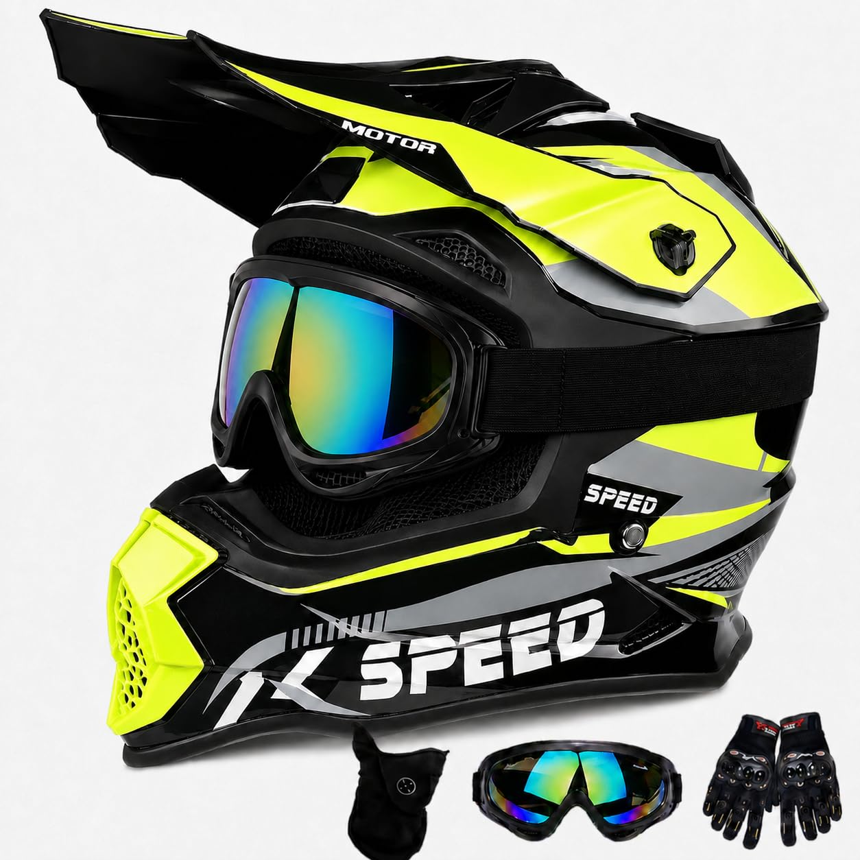 Motocross MTB kask pełnotwarzowy | Motocykl