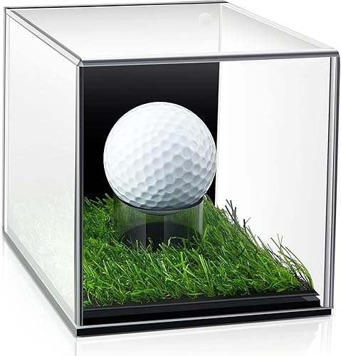 Miniatura 1 de Exhibidor de pelotas de golf, estuche pequeño de acrílico transparente, soporte cuadrado para béisbol, pelotas de golf, voleibol, coleccionables,