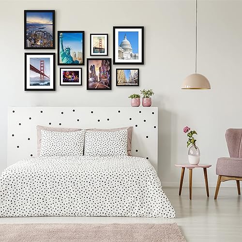 Miniatura 6 de Marco de fotos de 12 x 16 pulgadas, marcos de pintura con diamantes hechos de madera maciza, fotos de 10 x 14 pulgadas con paspartú o de 12 x 16