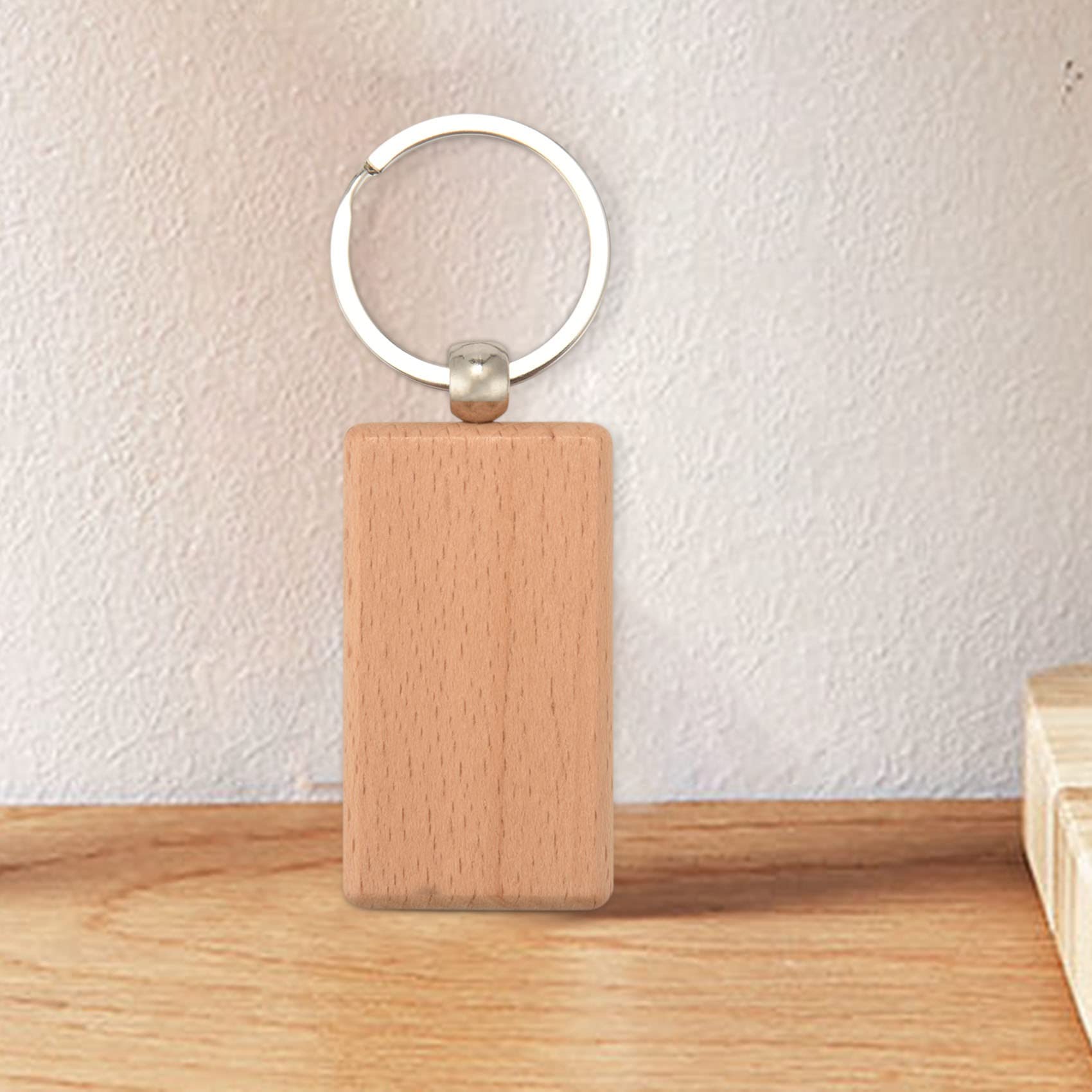 30 Pezzi Rettangolo Vuoto nel ​​Legno nel ​​Legno DIY nel ​​di Incidere Regali DIY