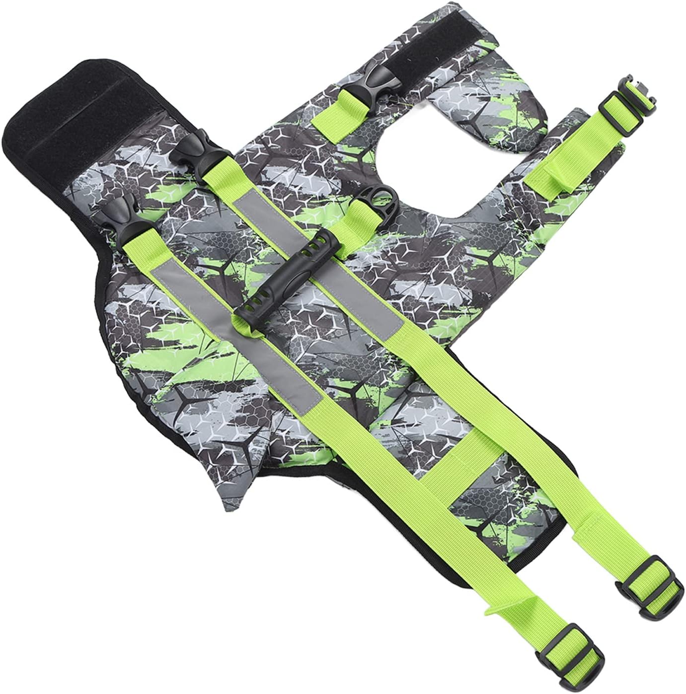 Dog Life Jacket, Adjustable Straps, Quick Release Buckles, Buoyancy, for Dogs, Kayaking, Boating, Swimming, Surfing Safety (M)