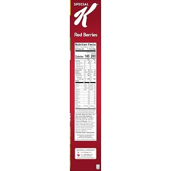 Kelloggs Special K Breakfast Cereal, Family Breakfast, Made with Real Strawberries, Family Size, Red Berries, 16.9oz Box (1 Box)