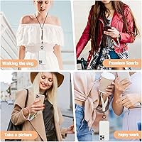 Vista 7 de simarro 6 piezas de cordón para teléfono con 6 anillos de resorte de metal, correa universal para teléfono, conector multifuncional para teléfono