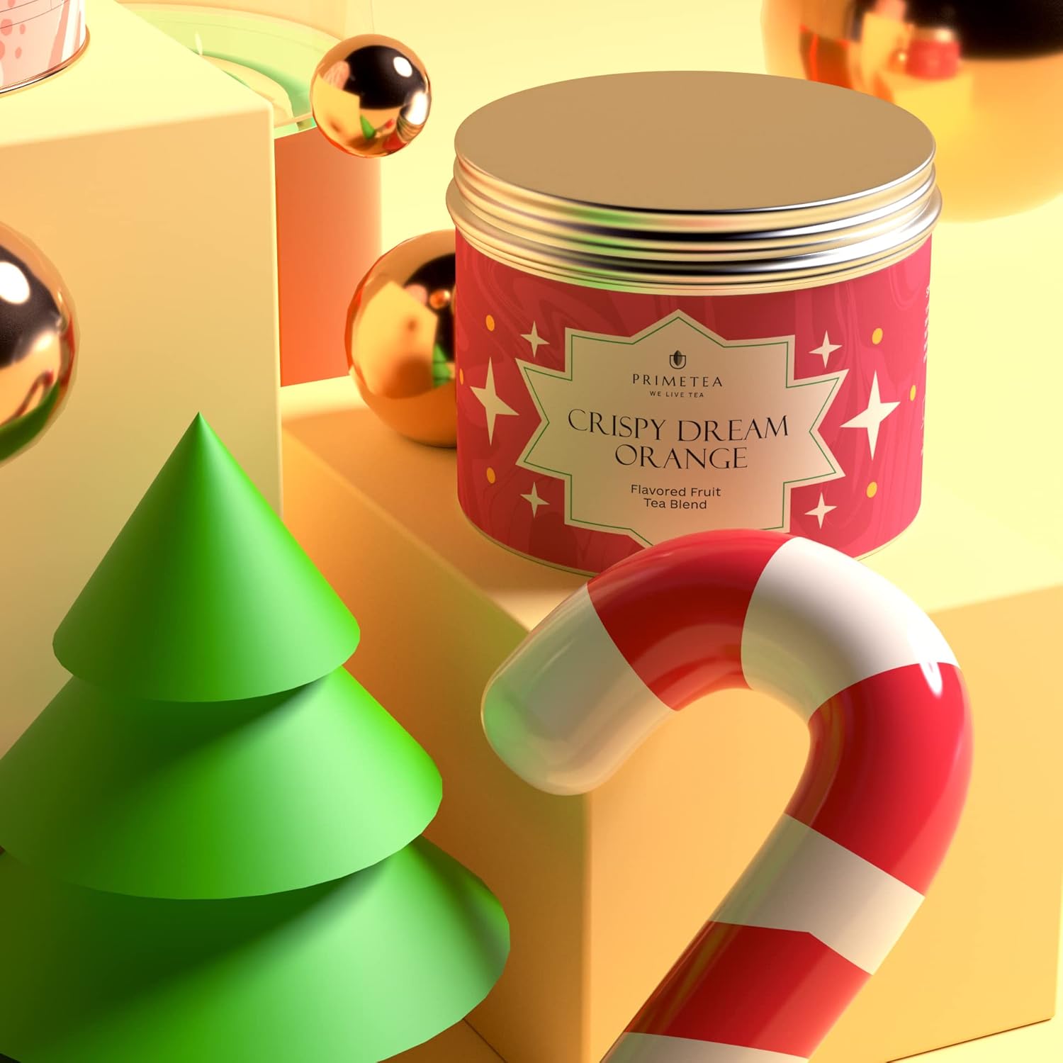 Prime Tea Festive Euphoria Collection - Winter Sampler Set - Tea Variety Loose Leaf Tea Sampler with Herbal, Fruit and Spices Blends, Flavorful Assortment - 6 Samplers - 10 Ounce