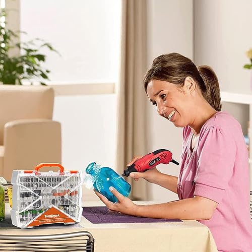 Miniatura 3 de Towallmark Rotary Tool Accessories Kit 300-Piece Universal 18 Inch Diameter Shank Fitment with Drill Bits for Easy Cutting Grinding Sanding