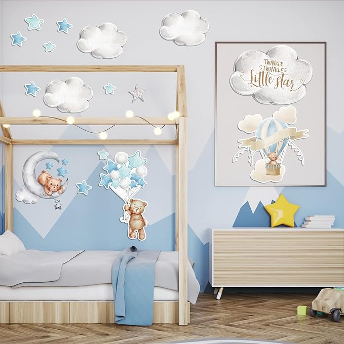 Yinder 12 Láminas 78 Piezas Pegatinas Vaca Highland Bebé Decoración Pared miniatura 6