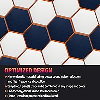 Vista 4 de Mollywell Hexagon Acoustic Panels, High Density, Soundproofing, Decorative Noise Reduction Felt Wall Tiles for Ceilings, Home Office & Gaming Room