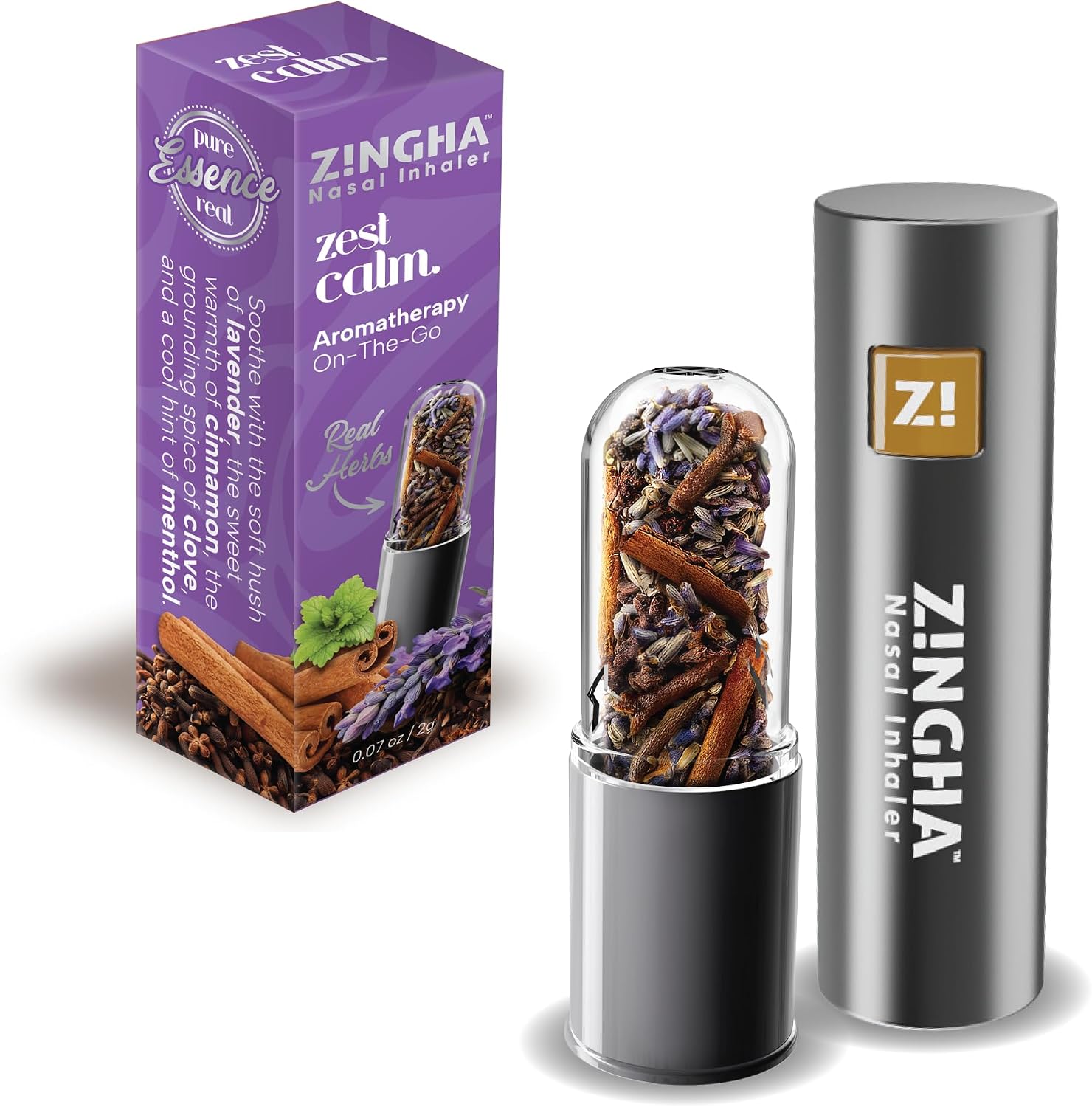 Z!NGHA Vanilla Coffee Mint Aromatherapy Nasal Stick, Portable Inhaler
