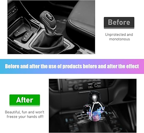 Miniatura 5 de Sylvil Funda para palanca de cambios de automóvil, moderna y divertida funda con capucha para palanca de cambios de automóvil, funda de suéter