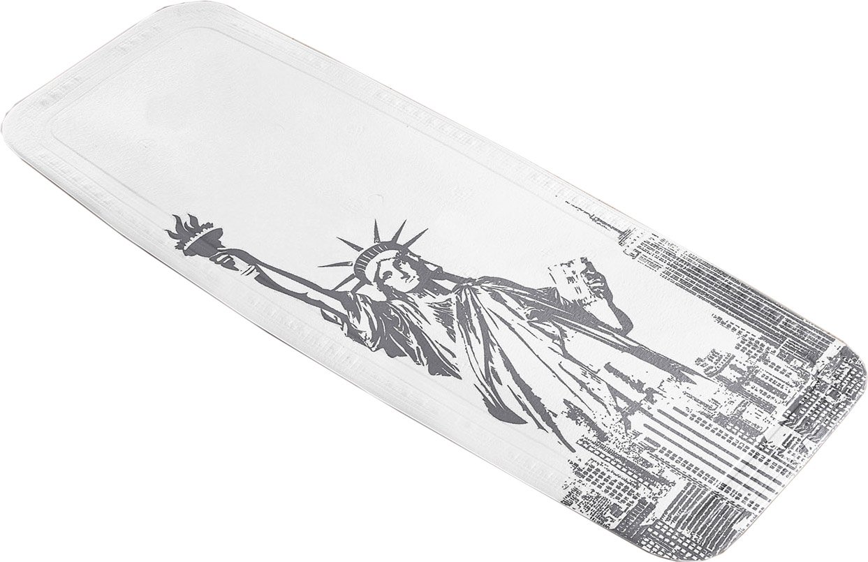 MeuschLiberty Bath Safety Mat, TPE, Platinum Grey, 36 x 92 x 2 cm