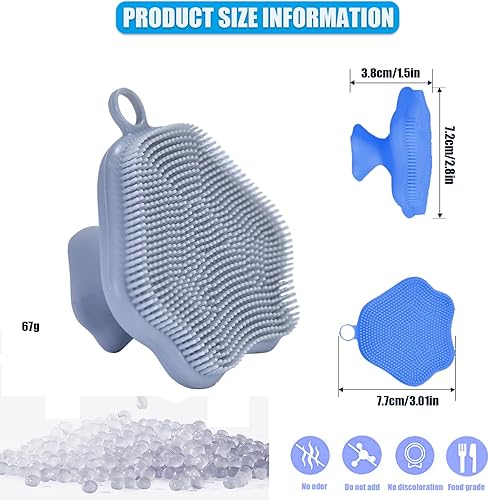 Miniatura 9 de Mini cepillo exfoliante facial de silicona, almohadilla de limpieza facial manual, limpiador facial suave para exfoliar y masajear poros para todo
