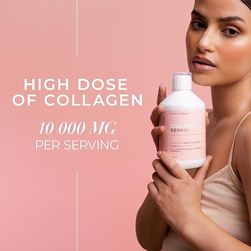 Miniatura 2 de Swedish Collagen Reparación  Suplemento líquido de colágeno marino hidrolizado de 10,000 mg - 16.9 fl oz, suministro de 20 días I ácido hialurónico,