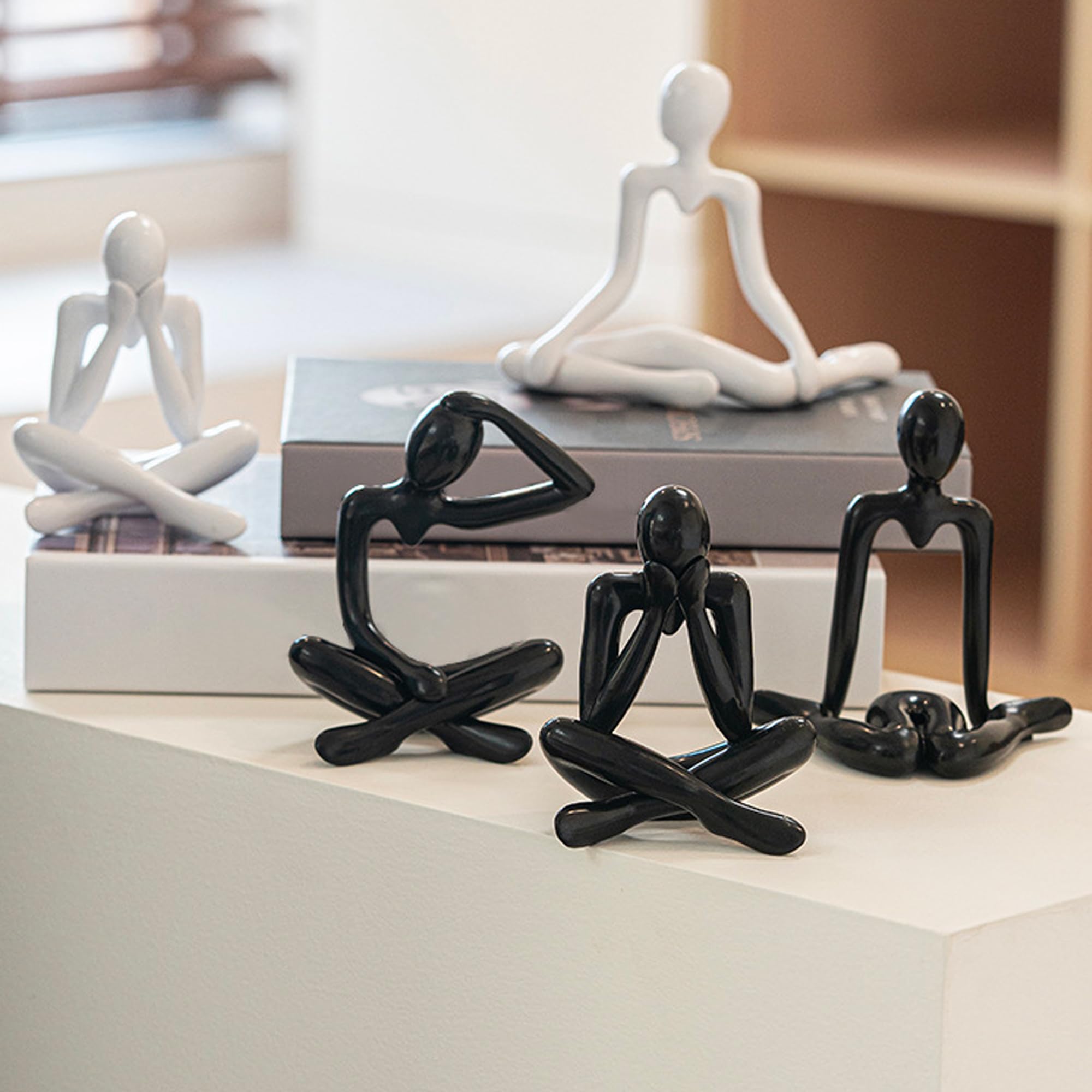 Image secondaire de Statue Penseur Démontable en Plastique - Décoration Moderne pour Intérieur (3 Pièces, Noir)