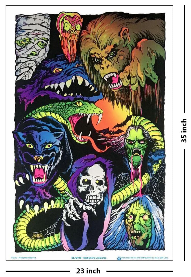 Amazon.com: Scorpio Posters Nightmare Creatures Blacklight Poster